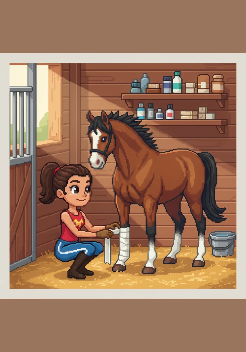 Following their father's clever advice, Salma gives the medicine to Norman while Quinn bravely decides to train her young, inexperienced horse, Ellie. Quinn spends long, grueling hours teaching Ellie the ropes, determined to compete despite the difficult challenge.