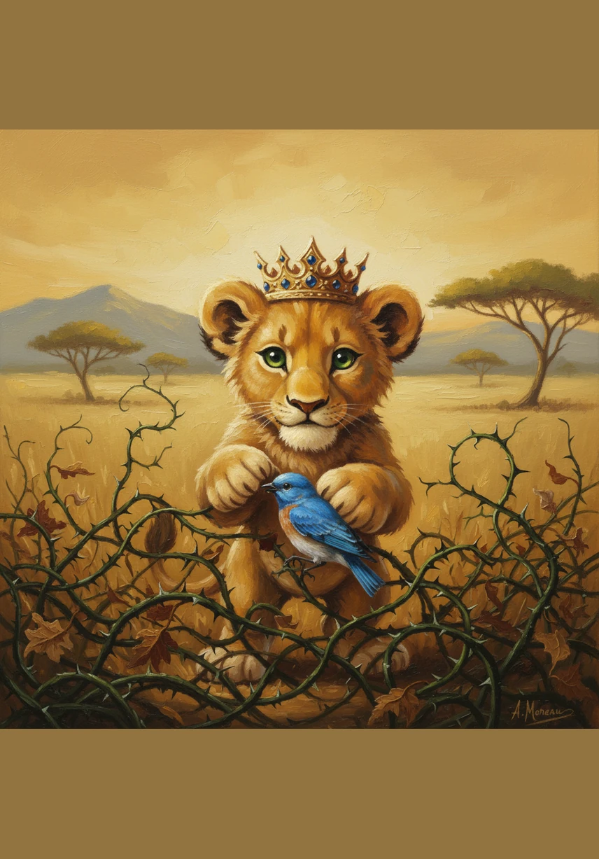 Leo approached the thicket with great care, using his soft paws to patiently untangle the bird from the sharp, twisting vines. He worked slowly and gently, making sure the little bird felt safe and calm throughout the rescue.