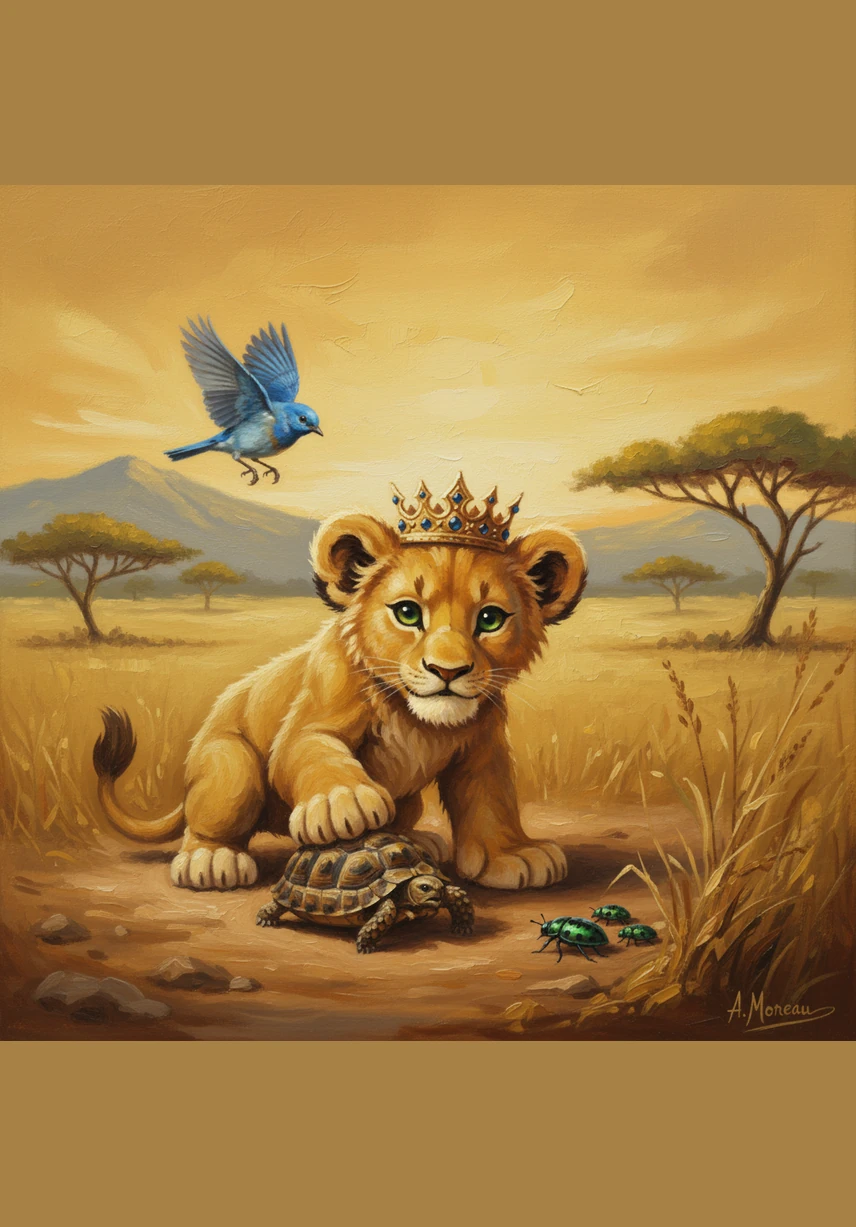 He spent the rest of the warm afternoon helping a slow tortoise find its way home and guiding a lost beetle back to its family. He realized that his patience, steady paws, and gentle touch were actually his greatest strengths.