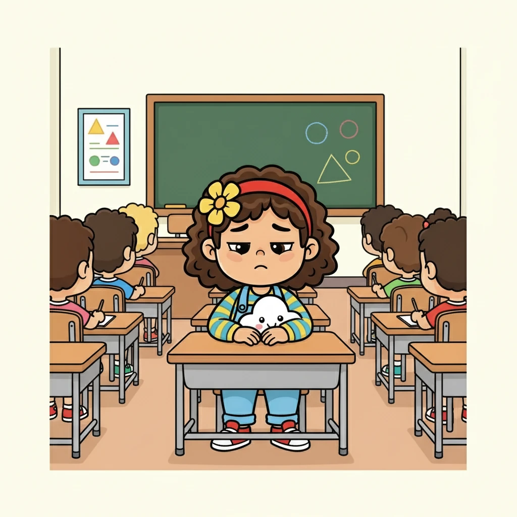 Sınıfa girdiğinde, diğer öğrencilerle göz göze gelmemeye çalıştı. Sırasına oturdu ve öğretmenin gelmesini bekledi. Kalbi hızla çarpıyordu.