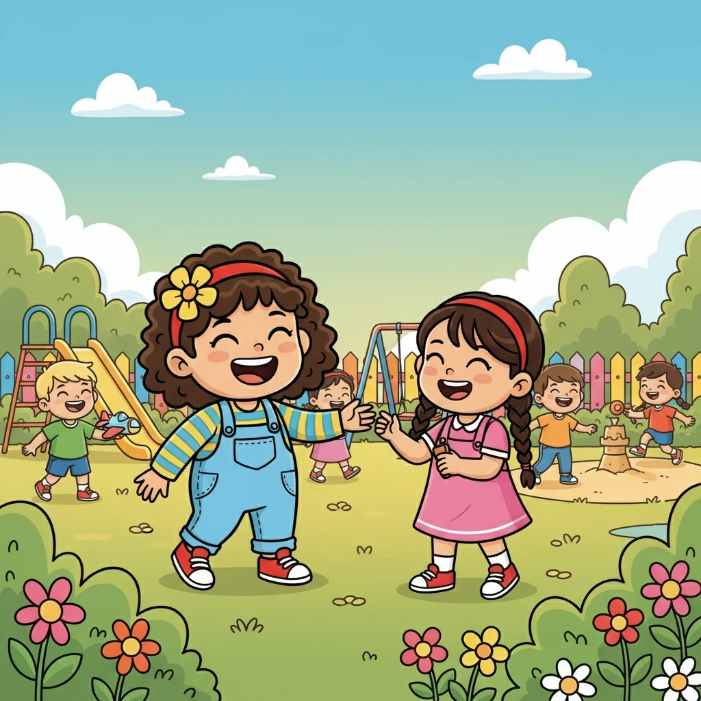 Birlikte bahçeye çıktılar ve diğer çocuklarla tanıştılar. Oyunlara katıldılar, kahkahalar attılar ve birbirlerine yeni şeyler öğrettiler. Elif, ilk defa kendini ait hissetti.