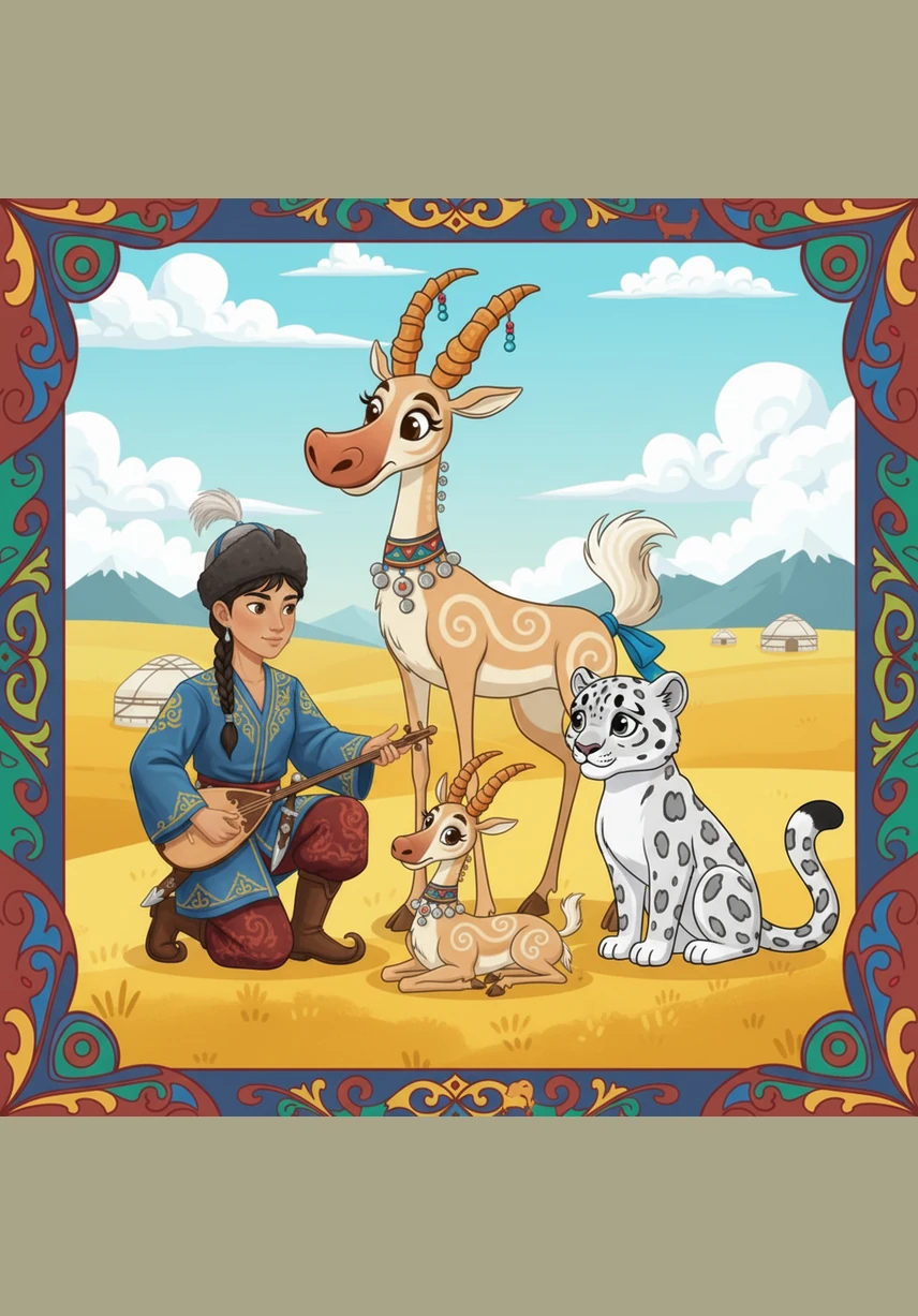 Кең байтақ сары далада шаңдатып шапқан киіктердің үйірі Алмастың көз алдынан заулап өтті. Бұл еркіндік пен сұлулықтың символы еді, бірақ олардың да саны жылдан-жылға азайып бара жатқанын бала іштей сезінді.