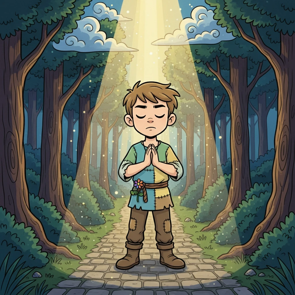 Com uma oração fervorosa, Rafael sentiu uma força desconhecida guiá-lo.  Uma luz brilhante emanava do céu, mostrando o caminho a seguir. Ele sabia que Deus o havia escolhido para uma missão especial.