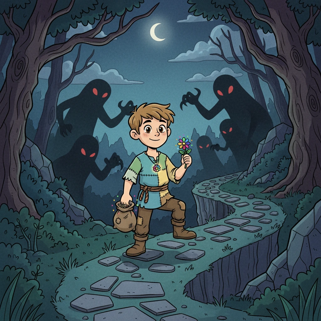 A jornada de Rafael o levou por terras perigosas e desconhecidas. Ele enfrentou criaturas sombrias e superou obstáculos assustadores. Mas a fé em seu coração o mantinha forte.