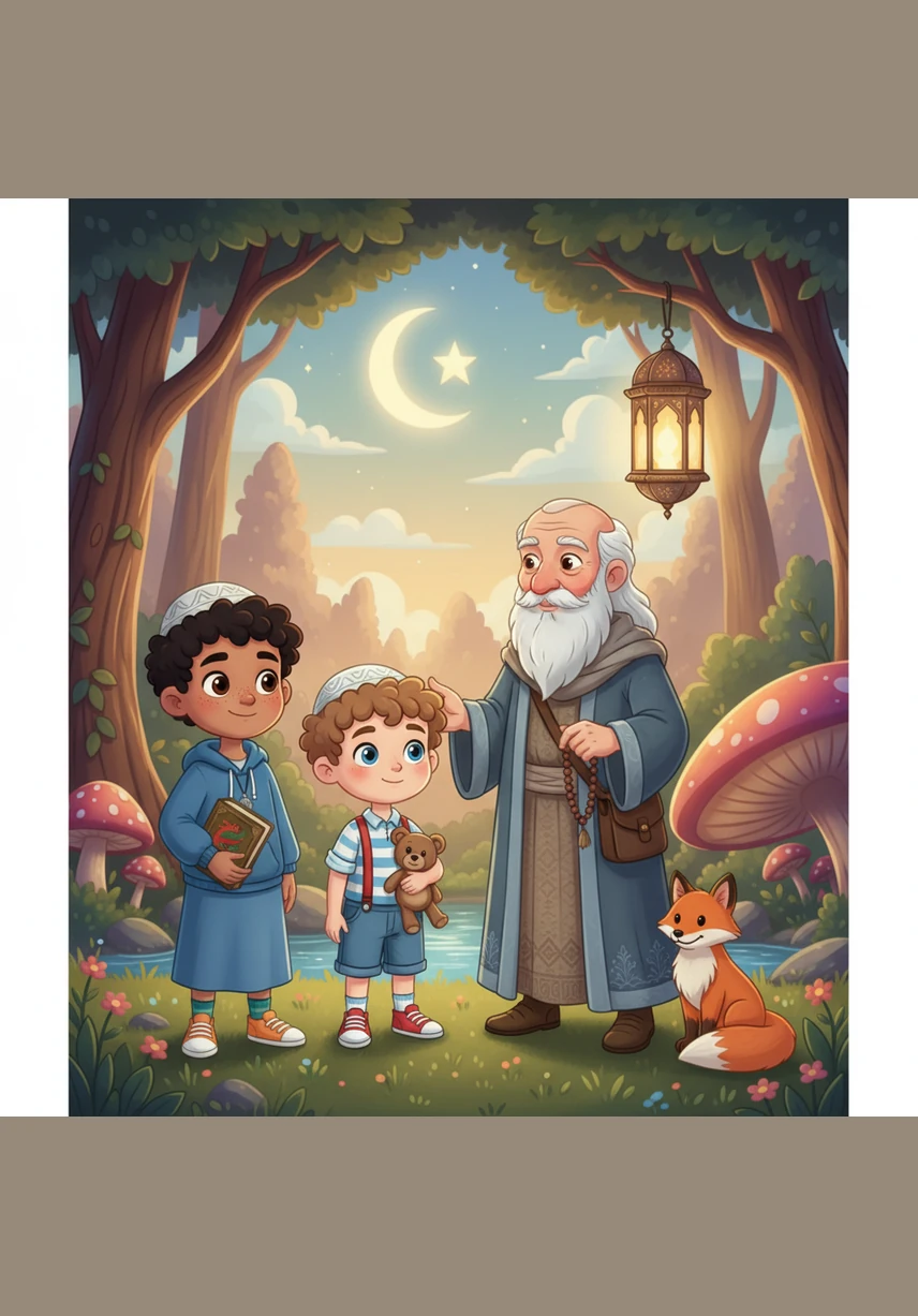 Omar and Adam looked up at the beautiful moon in the sky, feeling a strange tranquility filling their small souls. The two children realized that Ramadan this year would be a new beginning for their hearts, filled with love, sincerity, and effort.