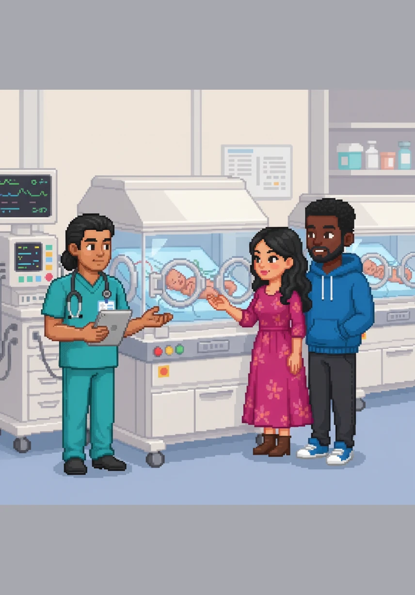 Sarah and Mark become experts in Theo’s routine, learning how to change his tiny diaper and help with his feedings under the gentle guidance of the staff. Their confidence grows with every passing day, as they realize they aren't just visitors in the NICU, but Theo’s primary caregivers and advocates.