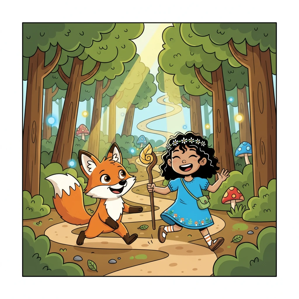 Next, Elara met Finley, a playful fox with a mischievous grin and a heart of gold. Finley, always ready for a game, led Elara through a maze of winding paths. They shared laughter and secrets as they navigated the woods.