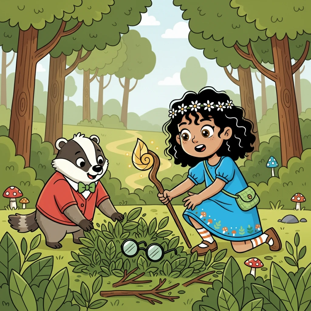 Together, they decided to help Bartholomew find his lost spectacles. They searched through the undergrowth, their teamwork making the task easier. The friends worked hard to find what was lost.