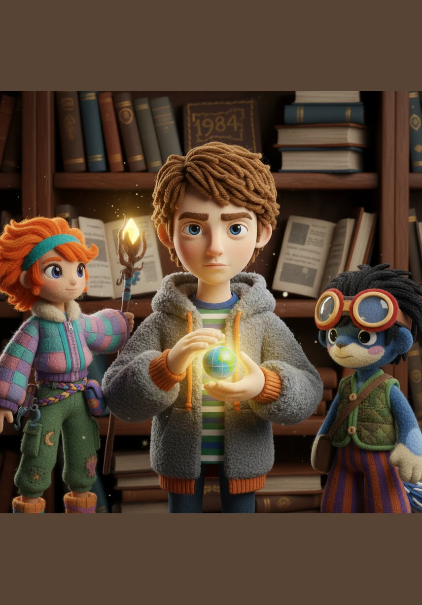 The neon lights of the local arcade flickered as Reuben, Jojo, Luke, Georgina, and Billy pedaled their bikes through the misty streets. It was a typical Friday night in 1984, but a strange, electric chill hung in the air that no denim jacket could ward off.