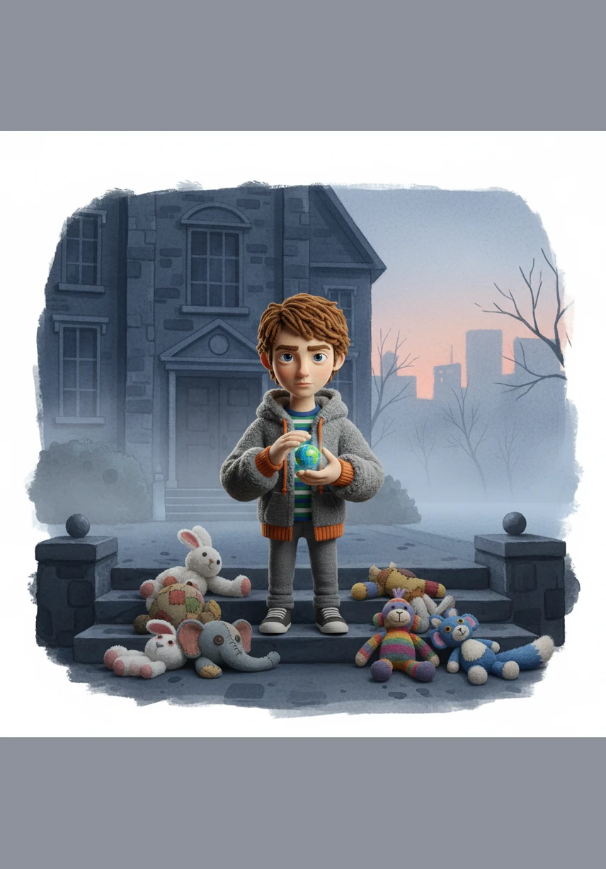 As the first light of dawn broke over the horizon, the four friends stood outside the school, exhausted and covered in soot. They looked at Billy's empty bike leaning against a fence, knowing that while they had saved their town, the world they knew was gone forever.