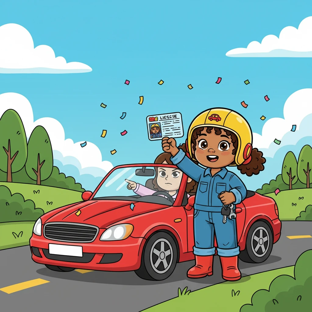 Sarah's dream finally came true! On her birthday, she received a shiny, red car and a driver's license. She was ecstatic, eager to experience the freedom of the open road and ditch the backseat driver, her mother.