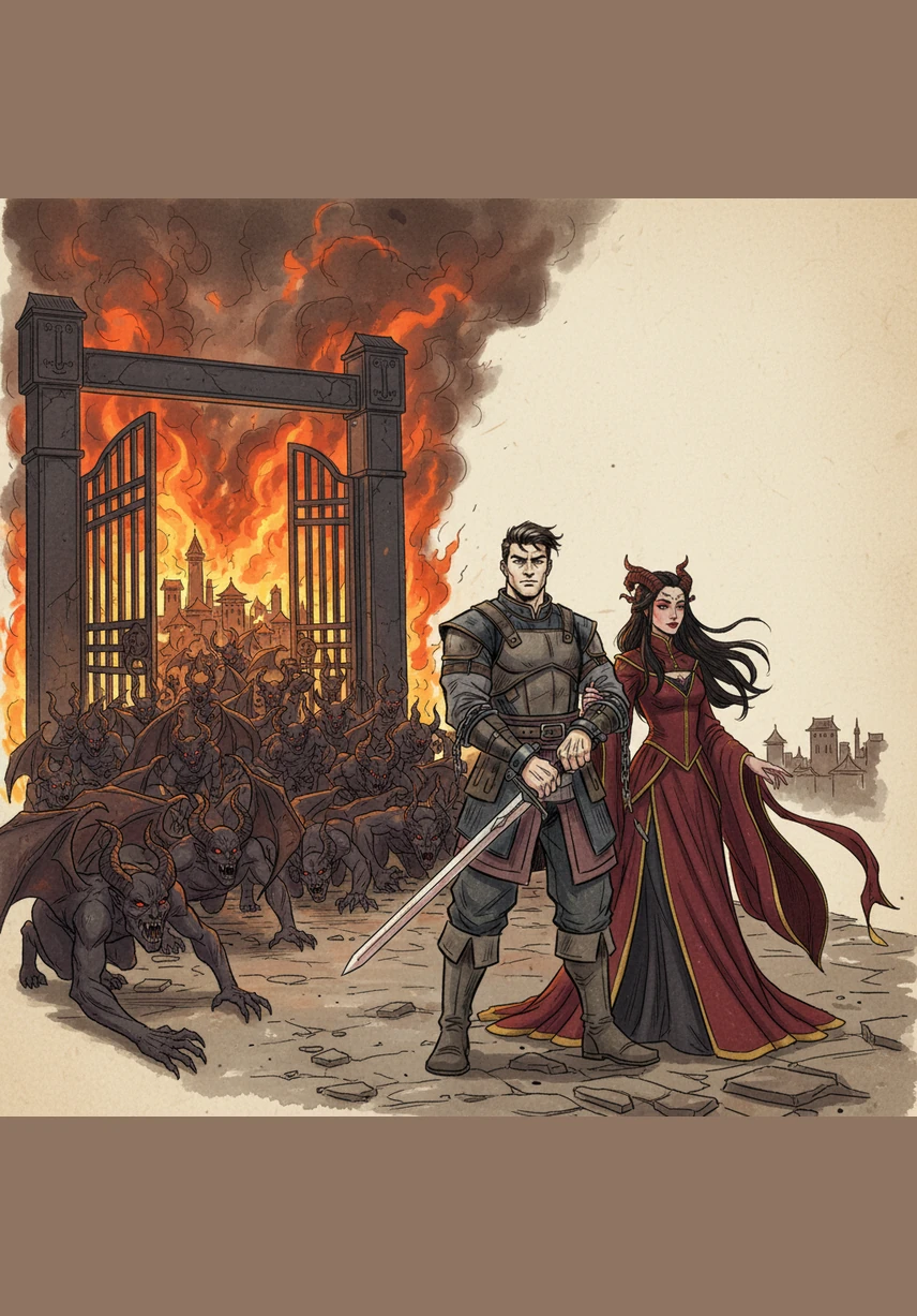 Двери темниц распахиваются настежь, и миллион демонов устремляются на земли империи, которая так легко отказалась от своего единственного щита. Зелун уходит прочь, ведя за собой прекрасную демоницу, пока на горизонте начинает полыхать пламя грядущего хаоса.