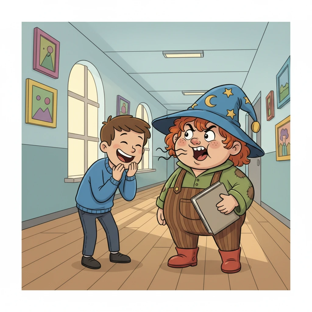 Durante la pausa, Giù vide i suoi amici ridere e scherzare sulle canzoni. Samuele gli disse: "Dai Giù, è divertente! Prova a cantare la parte del lupo se non ti piace quella dell'agnello!". Giù, incuriosito, provò a fare una voce profonda e divertente.