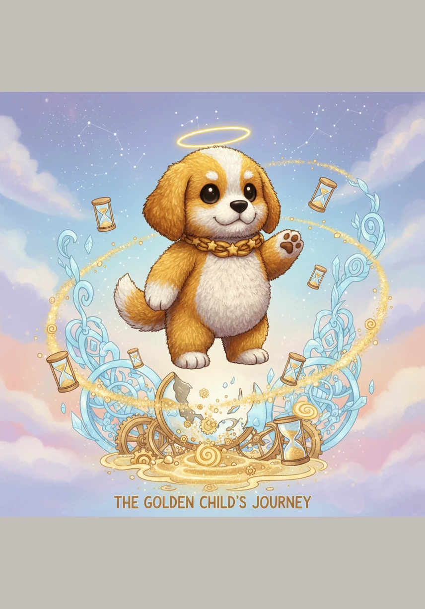 On a day never recorded by any calendar, the Golden Child is born, glowing with a light that never dims. He walks through fields causing flowers to bloom in an instant, and his laughter is so enchanting that the clouds stop moving just to listen.