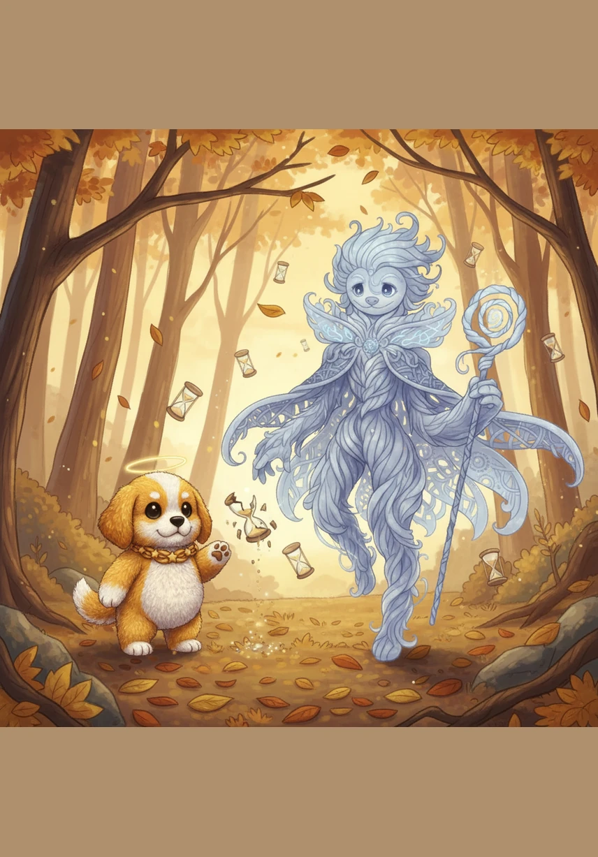 To teach the boy the necessity of endings, the Master takes him to an autumn forest where leaves are turning brittle and brown. He explains that the old must wither and fall to make room for the arrival of a new and vibrant spring.