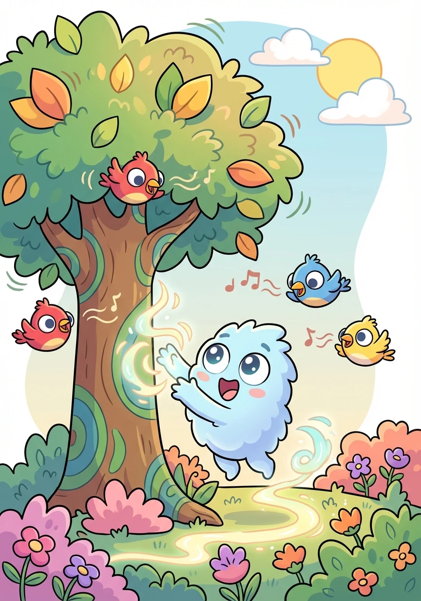 Together, they honor the forgotten promise, revitalizing the deep forest and bringing back the song of the birds. The trees stand tall and proud once more, their leaves rustling with joy.