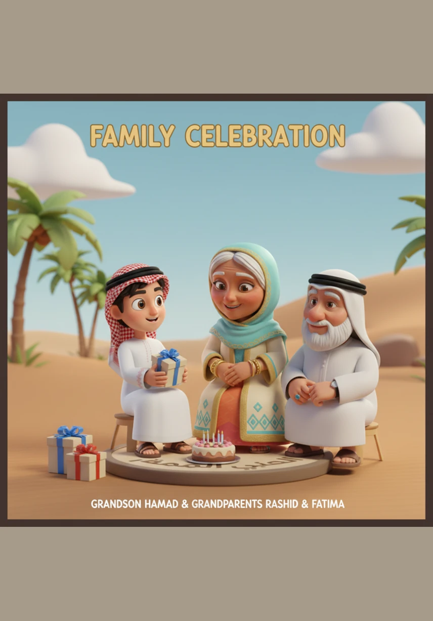 يبدأ حمد يومه بزيارة بيت جده القديم المبني من سعف النخيل والحجارة المرجانية، حيث تفوح رائحة البخور والقهوة العربية الأصيلة في كل زاوية من زوايا المكان.