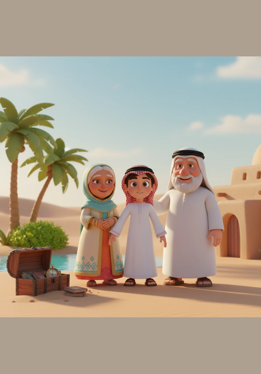 يرتدي حمد الكندورة البيضاء والحمدانية بفخر كبير، ناظراً إلى علم الإمارات وهو يرفرف عالياً، شاعراً بالانتماء لبلد يجمع بين عراقة الماضي وطموح المستقبل.