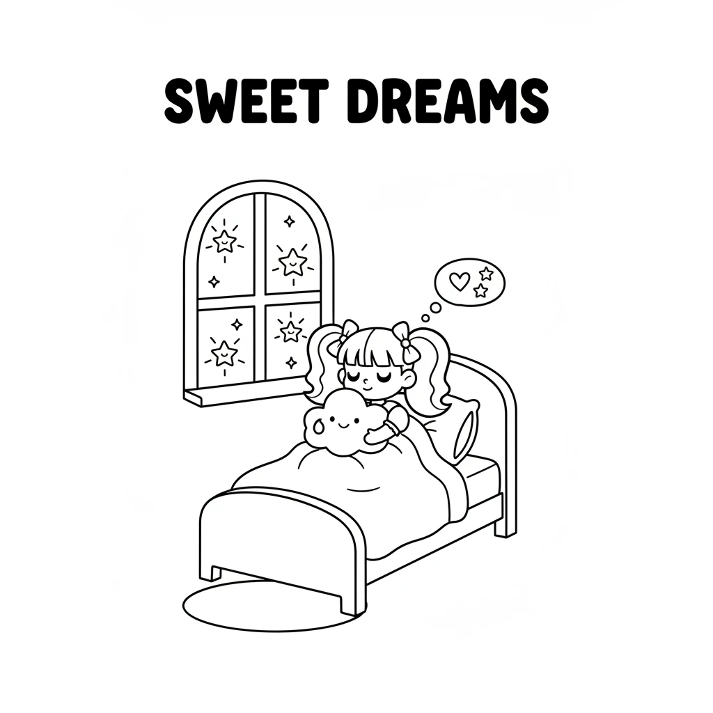 Back in her cozy bed, Lottie snuggled with her new cloud friend, drifting off to sweet dreams. She knew she had made a wonderful difference, and her h