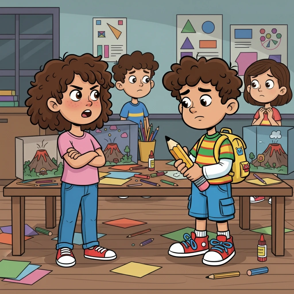 Finally, the day before the project was due, the group's leader, Sarah, confronted Timmy. Her voice shook with frustration as she explained how his lack of participation was affecting the group. She emphasized the importance of teamwork and responsibility.