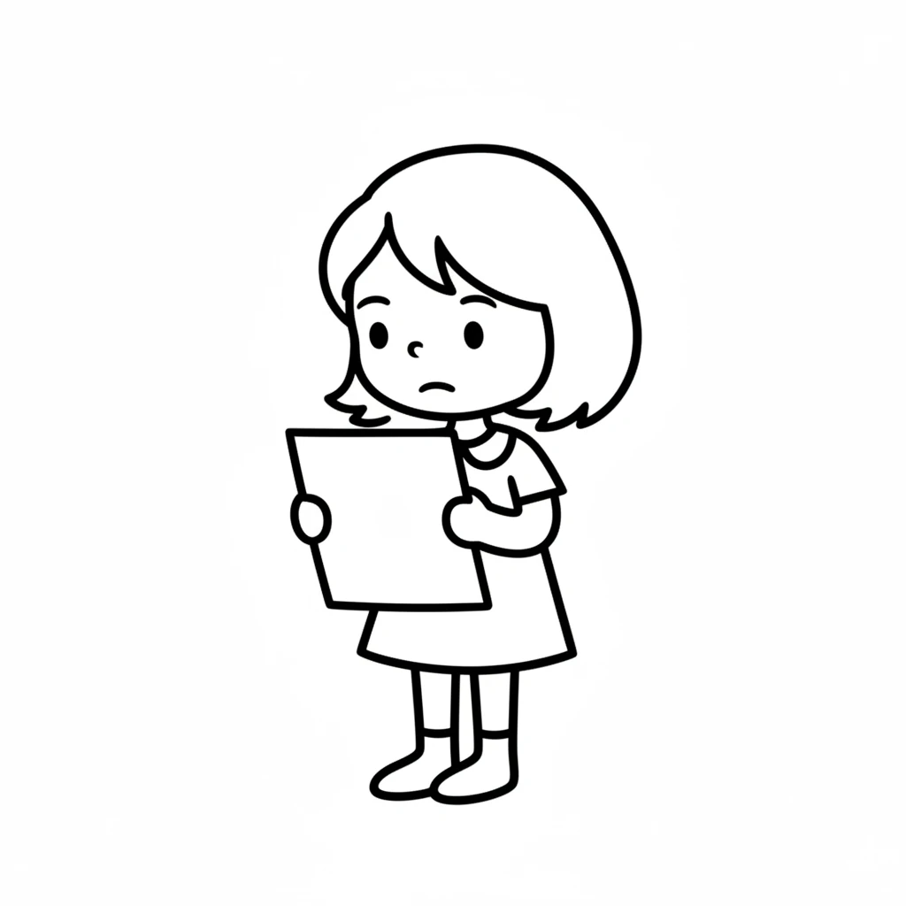 Pip gently picked up the perfect page. What could this wonderful page become? Pip held it carefully, tilting a small head, thinking deeply about all the possibilities it held.