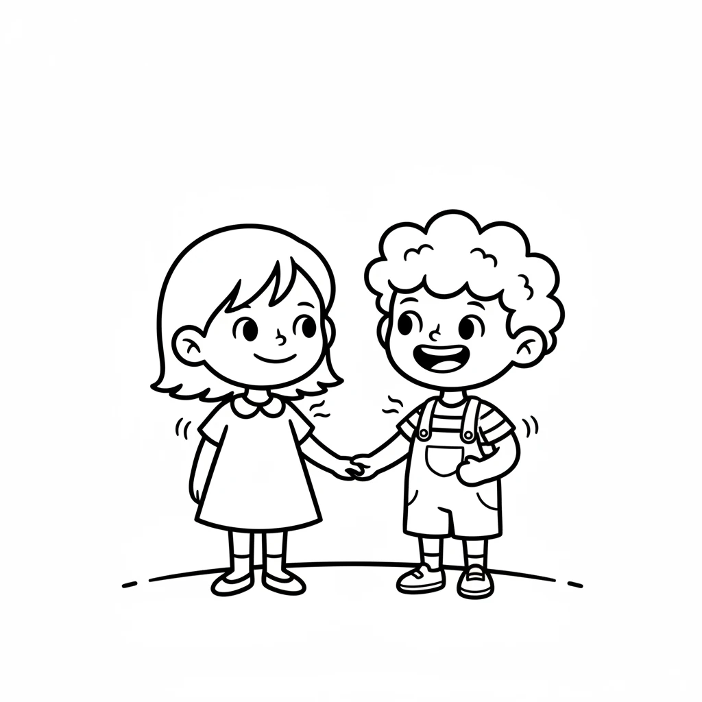 Seeing Buzz's happy smile, Pip felt a wonderful warmth too. It was a special feeling, even better than finding the perfect page. Sharing joy made Pip's heart feel full.