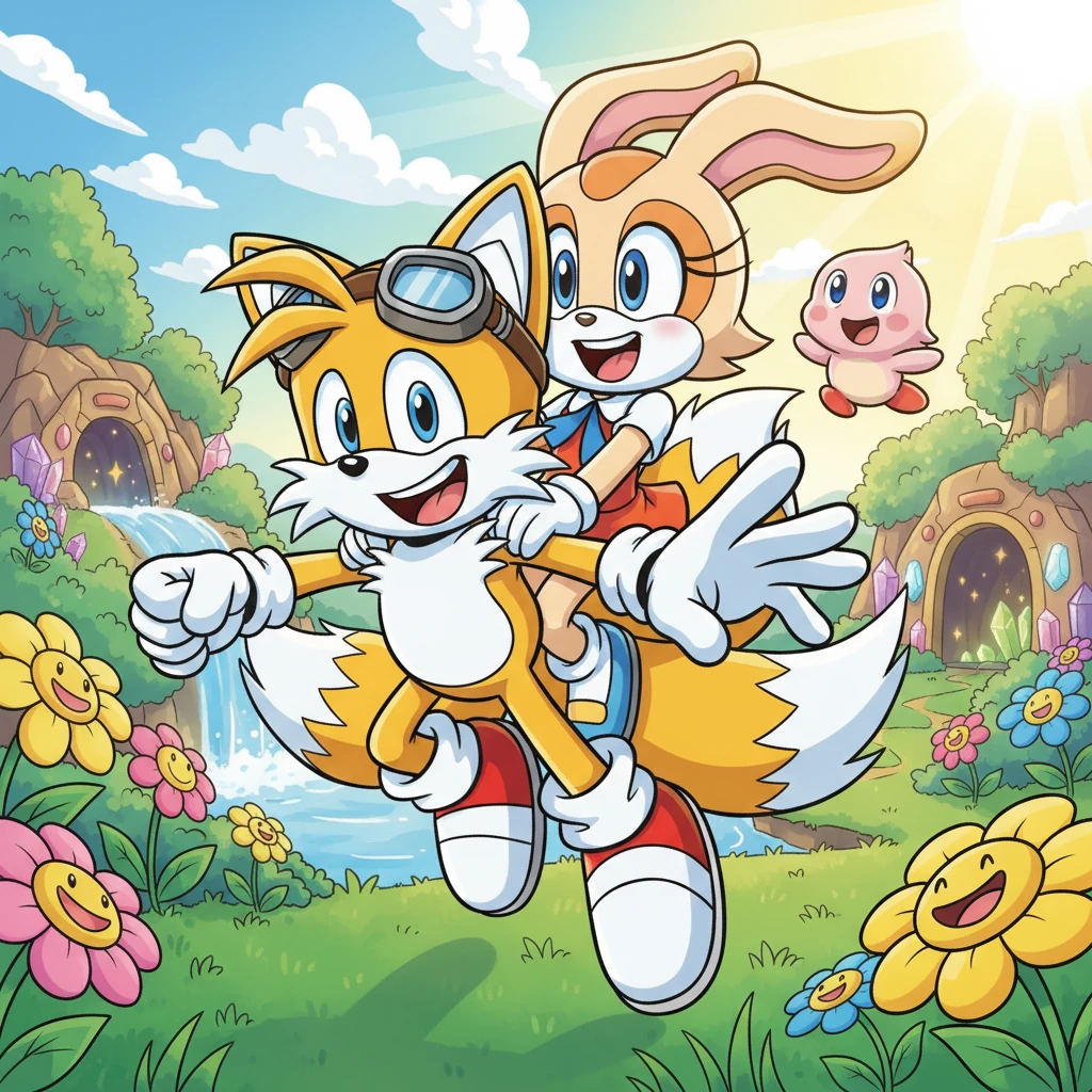 Tails and Cream's Sunny Day Adventure - friendship