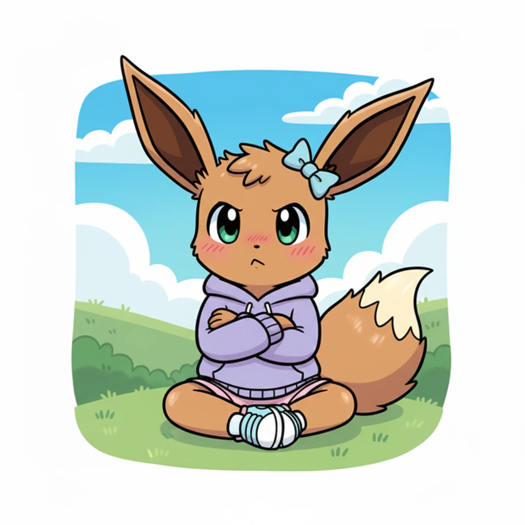 Bianca, a dazzling shiny Eevee with emerald eyes, sat with her arms crossed, a stubborn pout on her lips. She tried to appear aloof, but a faint blush betrayed the tsundere facade she usually wore so well. A strange, warm flutter began deep within her, a feeling she couldn't quite name.