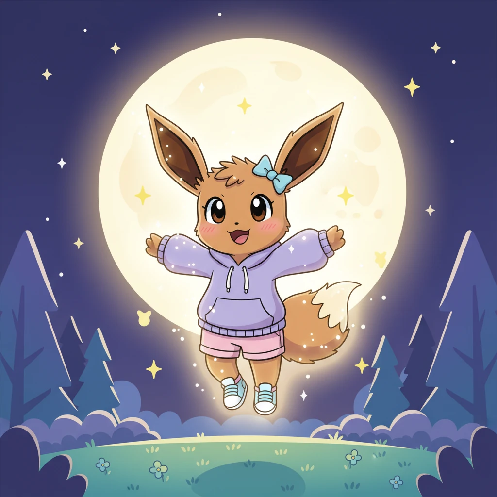 Under the watchful gaze of the full moon, Bianca began to glow, her shiny fur shimmering with an ethereal light. The physical changes accelerated, her form gracefully expanding, radiating a powerful, loving energy. She felt an incredible surge of affection and confidence, ready for her true self to emerge.
