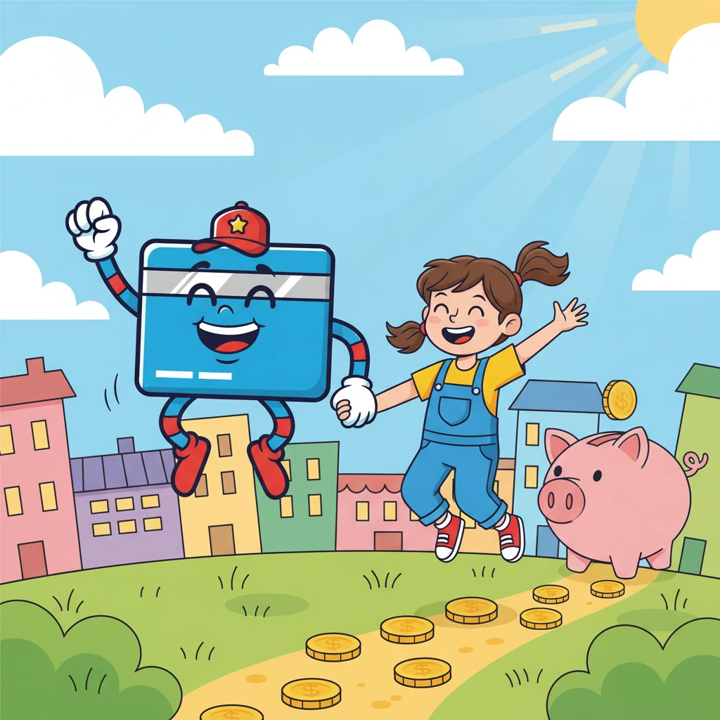 Finally, Debbie understood the importance of responsible spending and saving. She thanked Credit Card Cam for his help. Together, they celebrated her newfound financial wisdom, ready to face any money adventure that came their way.