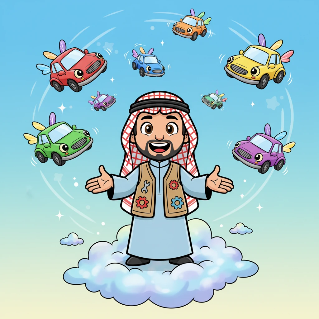 ينتقل ميكو إلى عالم من الأحلام، حيث تتراقص السيارات السعيدة والمبهجة بألوان قوس قزح في سماء صافية. هو يبتسم وهو يرى السيارات تطير وتدور برشاقة، وكأنها فراشات ملونة. هذا هو حلمه: أن تكون كل سيارة على الطريق سعيدة وآمنة.