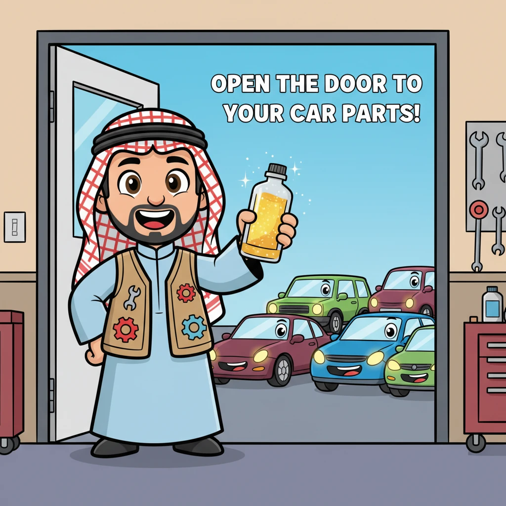 يقف ميكو بجانب باب ورشته المفتوح، وهو يحمل زجاجة زيت فتيس ذهبي اللون يلمع ببريق ساحر، وخلفه كل السيارات التي أصلحها تبدو سعيدة ومشرقة. يشير ميكو بيده إلى الباب ويقول بابتسامة: "فتح الباب... عنوان قطع غيار عربيتك!". كل سيارة الآن جاهزة للانطلاق في مغامرة جديدة.