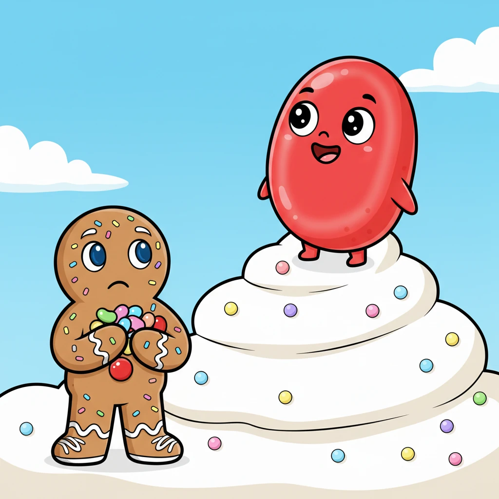 Jelly Belle, unaware, was enjoying the view from her lofty perch. She was a vibrant red, shining like a tiny jewel, surrounded by fluffy whipped cream clouds. Gus sighed, realizing she was too far away to hear his calls.