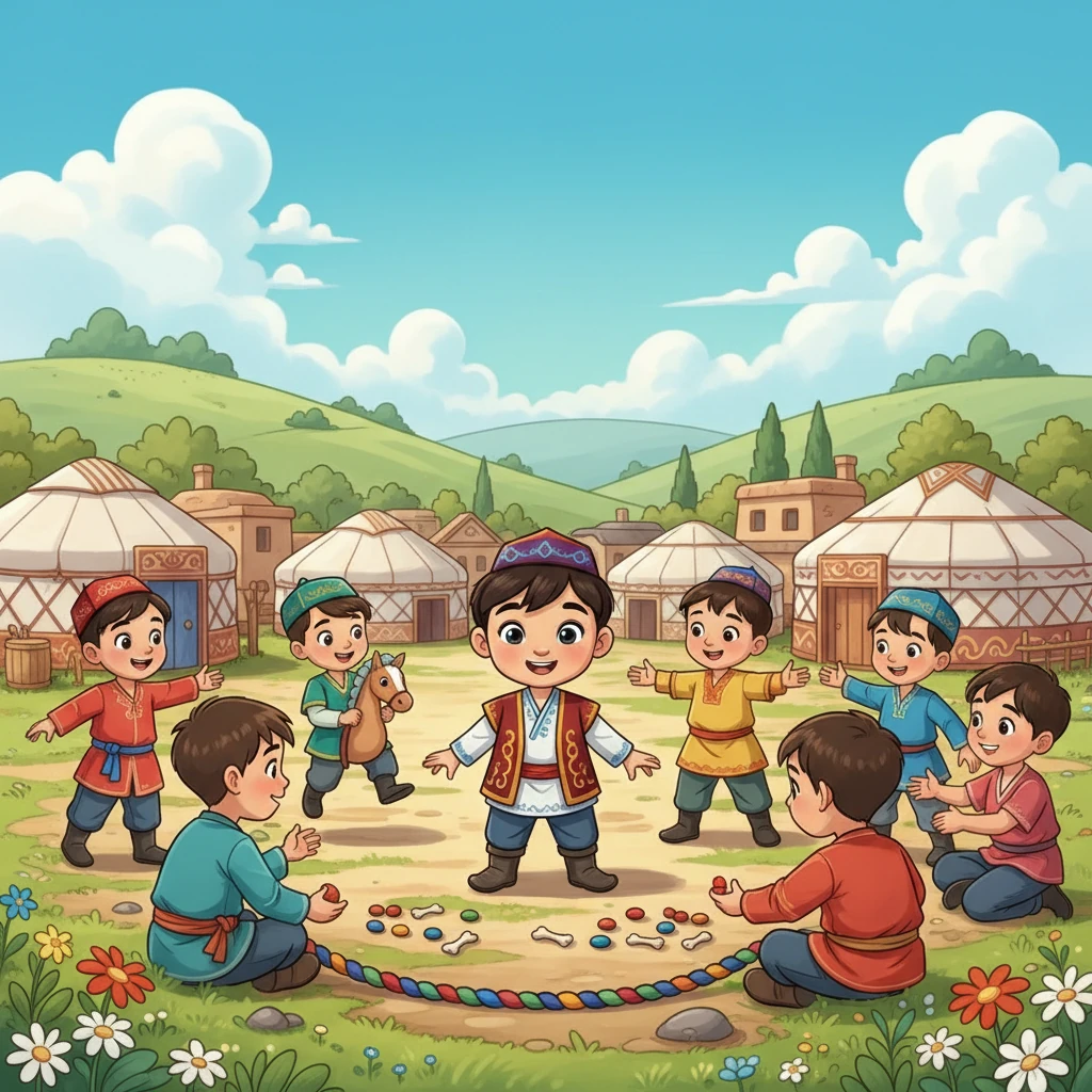 Асыл, кішкентай, ақылды бала, ауылдың ортасында тұрды. Ол әрдайым қазақтың ұлттық ойындарын ойнауға құмар еді. Күн сайын ол достарымен бірге далада жиналып, әр түрлі ойындар ойнайтын.