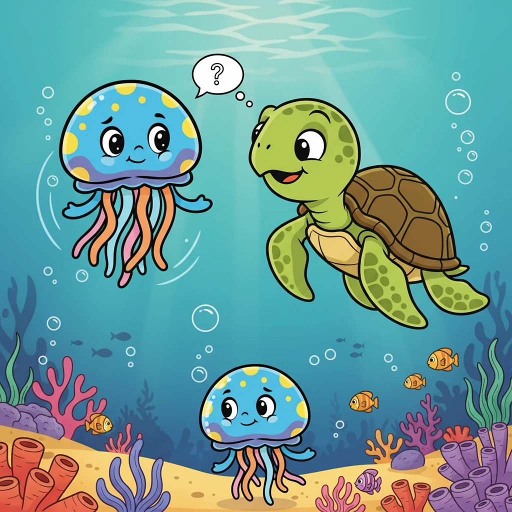 The turtle, confused, looked at Peter and then at the water. It swam away, a little perplexed by what it thought it saw. Peter, now safe and sound, understood that kindness can save the day.