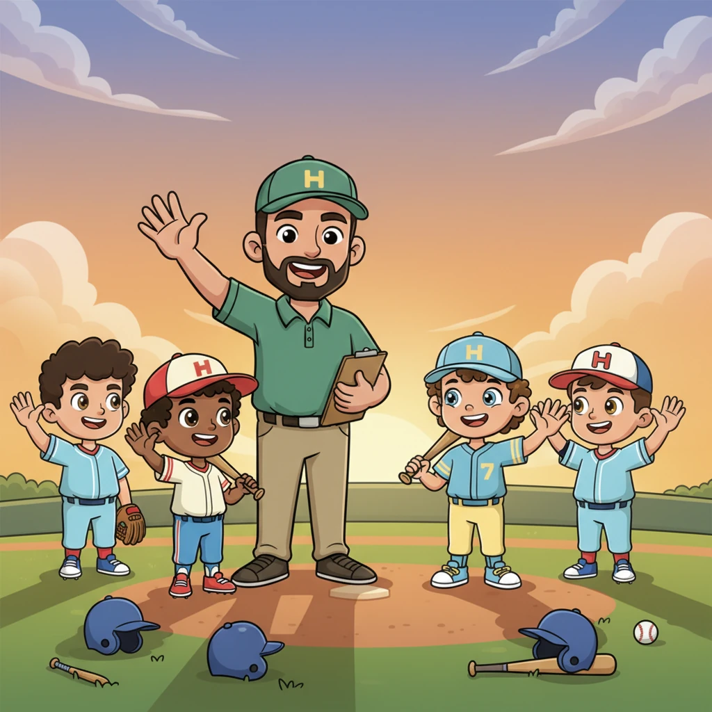 As the sun began to set, practice came to an end. The coach waved goodbye to the team, saying, "Great job today, everyone! See you on Friday night for the game!"