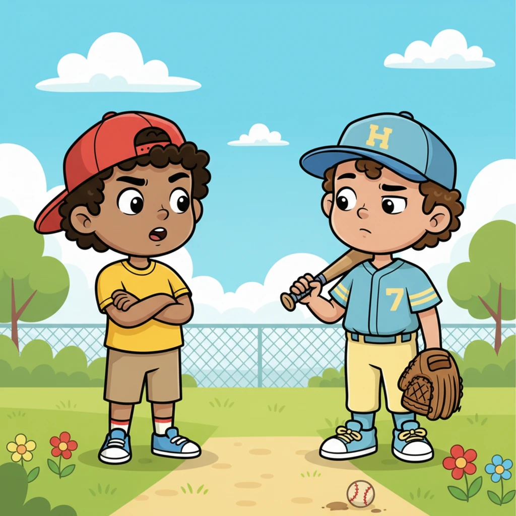 Sam explained, "We don't like playing baseball. Just because you like it doesn't mean we HAVE to LOVE it." Blake listened, a thoughtful expression on his face.