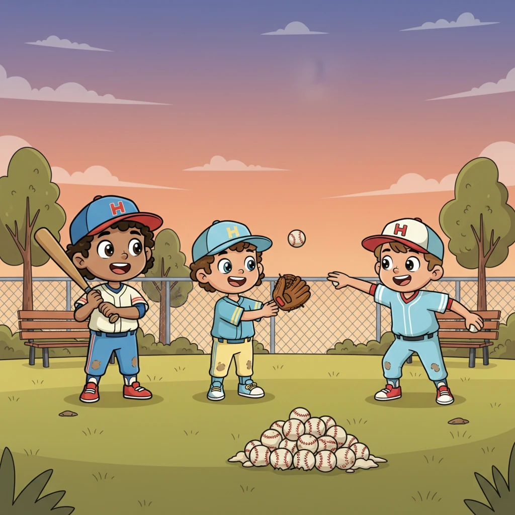 That same Thursday night, Blake and Shawn were at the park with Blake's older brother, practicing their swings and throws until 7 pm. They were worn out but happy.