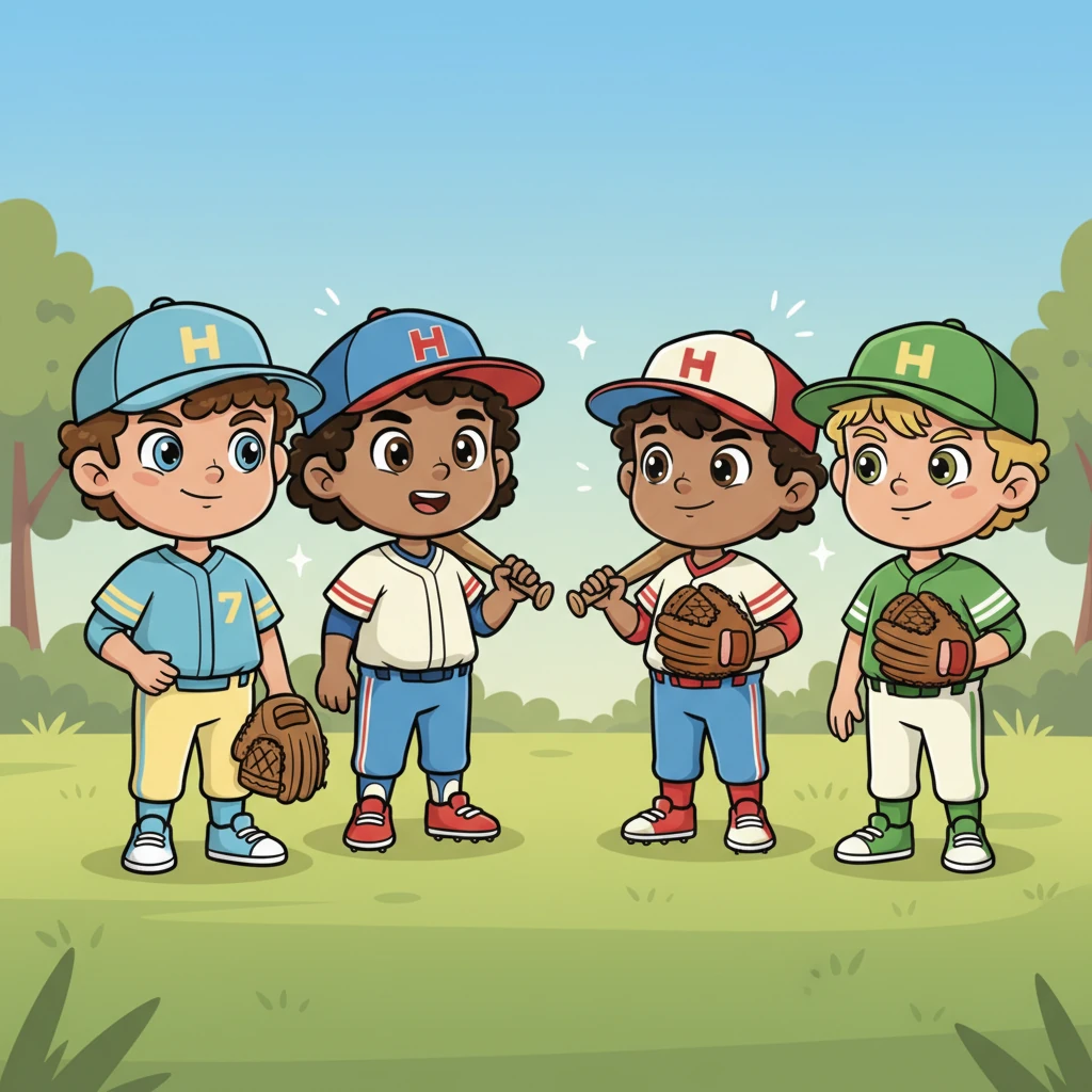After school, the team met at the park for the game, a buzz of excitement in the air. Blake, Ricky, Shawn, and Sam turned to each other, a shared determination in their eyes.