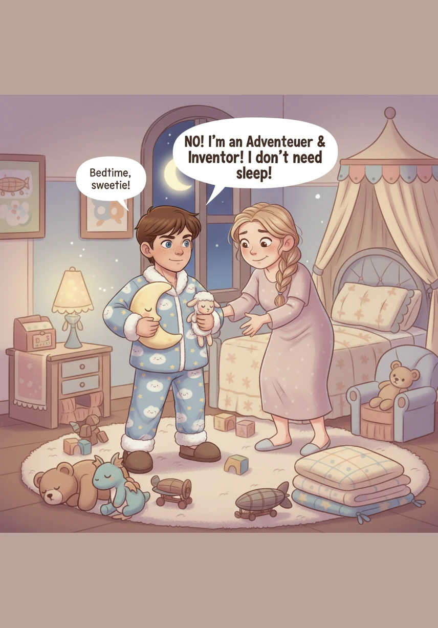 Leo was a whirlwind of trouble, always leaving a trail of toppled blocks and messy rooms behind him. He would cover his ears when his mother called his name, preferring to create chaos rather than listen to her gentle requests.