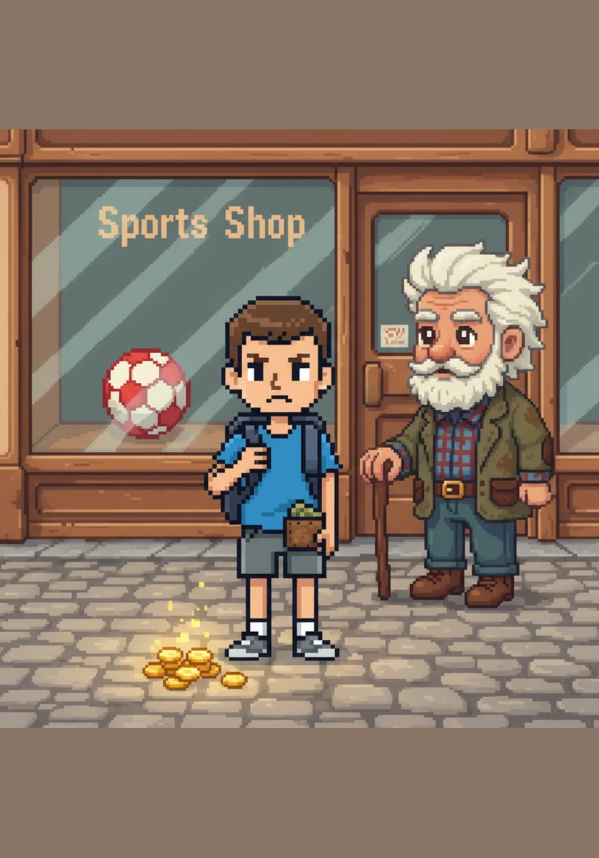 Canute stared at the money, thinking of the shiny new football sitting in the shop window downtown that he had been dreaming of for months. For a moment, he imagined how easy it would be to keep the cash, but the thought made his stomach twist into a tight, uncomfortable knot.