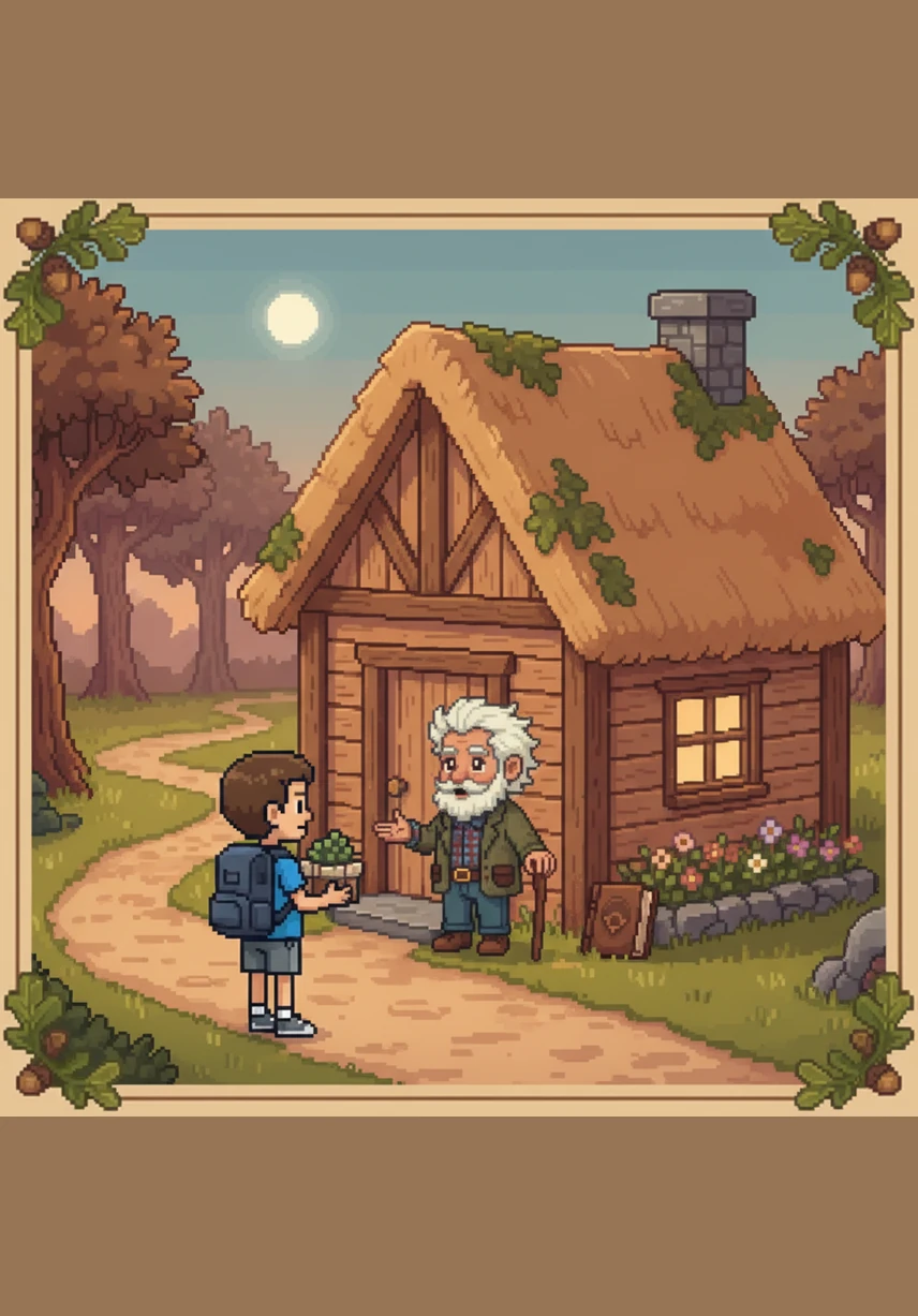 The clerk directed him to a small, tidy cottage at the end of a quiet lane where colorful hibiscus flowers lined the stone walkway. She told Canute that Mr. Marshall was a retired clockmaker who had lived in Hanbury his entire life and was known for his kindness.