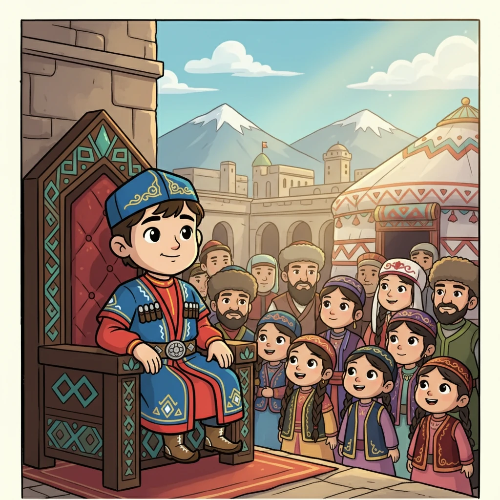 Шераалы тактыга отургандан кийин, анын эли менен болгон мамилеси кандай болорун ойлонду. Ал элдин бактысы үчүн кызмат кылууга убада берди. Анын жүрөгү таза, ою ачык эле.