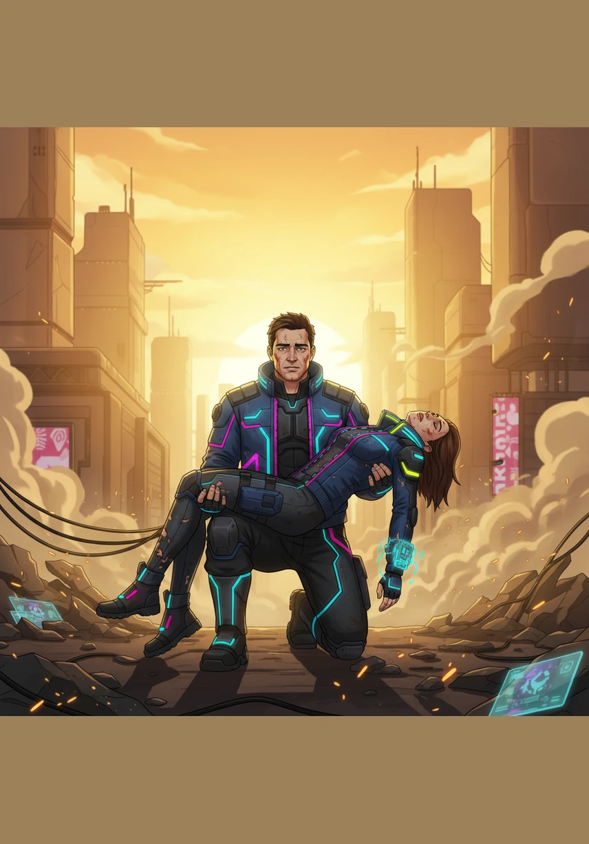 As the storm finally passes, a golden sunset breaks through the dissipating clouds, revealing a battered but standing Coral Springs. Matthew pulls up to the Henderson house, and Tyler runs out to meet them in a tearful, joyful reunion. Melanie arrives shortly after, and the family embraces, grateful to be alive and together once more.