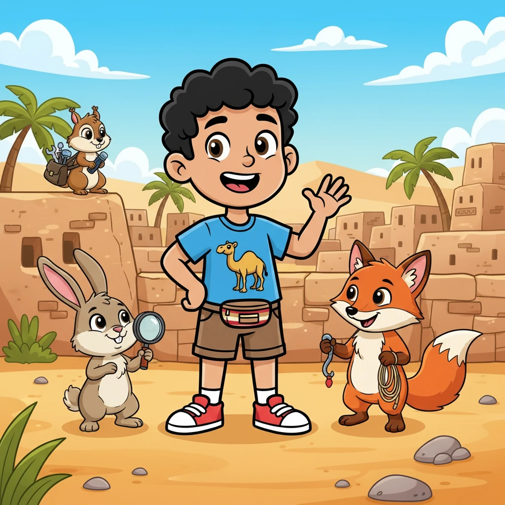 وصلت مجموعة من الأصدقاء الآخرين لمساعدة سامي. كان هناك أرنب، وثعلب، وسنجاب. كل واحد منهم كان لديه مهارة مختلفة.