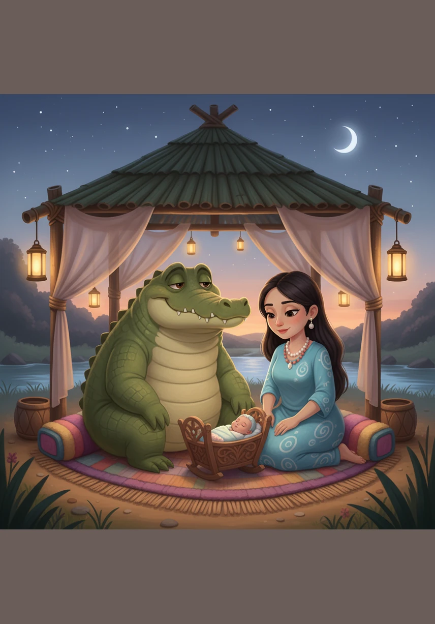 One evening, Makara took some fruits home to his wife, who found them incredibly delicious. However, her heart grew greedy, and she told Makara that if the fruits were so sweet, the heart of the monkey who ate them must be the sweetest treat of all.