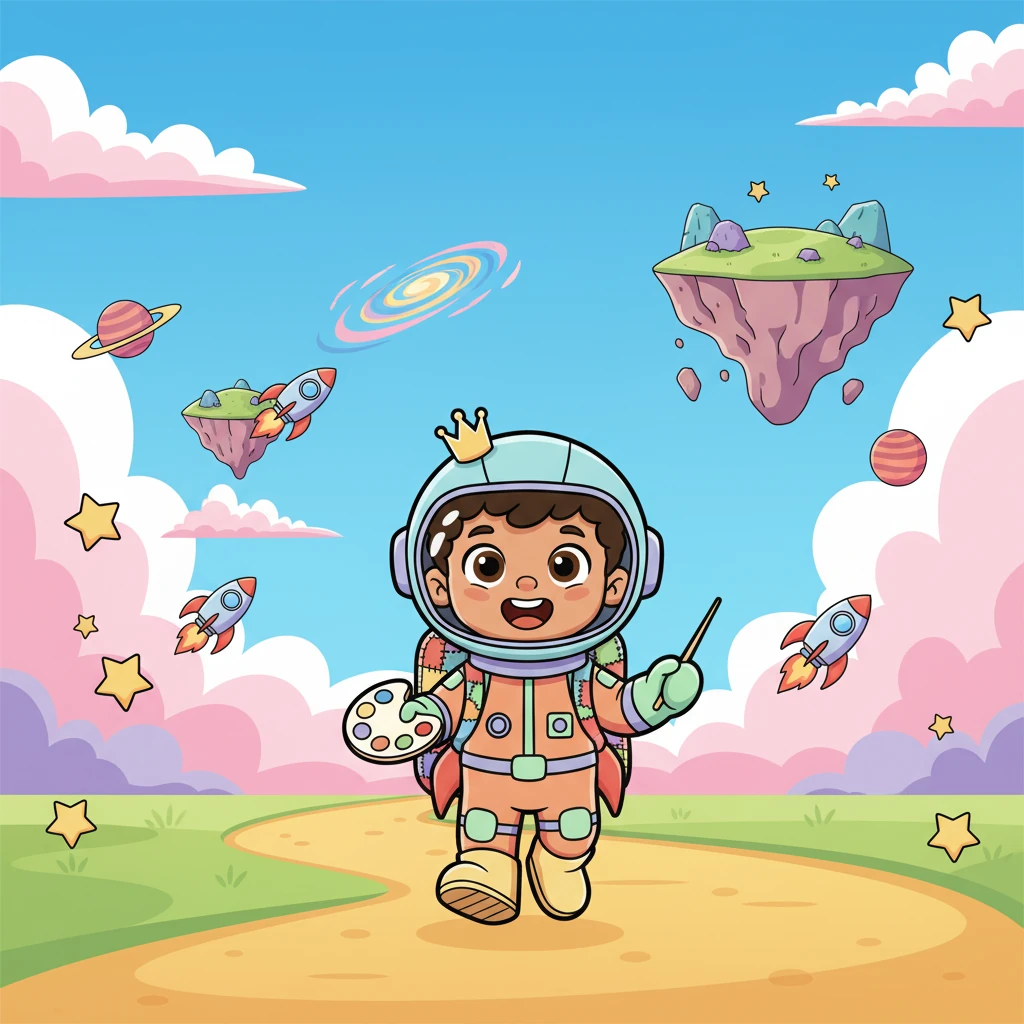 With a skip in his step and a backpack full of dreams, Pip walked forward. The winding road ahead was bright and endless, promising countless new adventures and wonderful ways to explore.