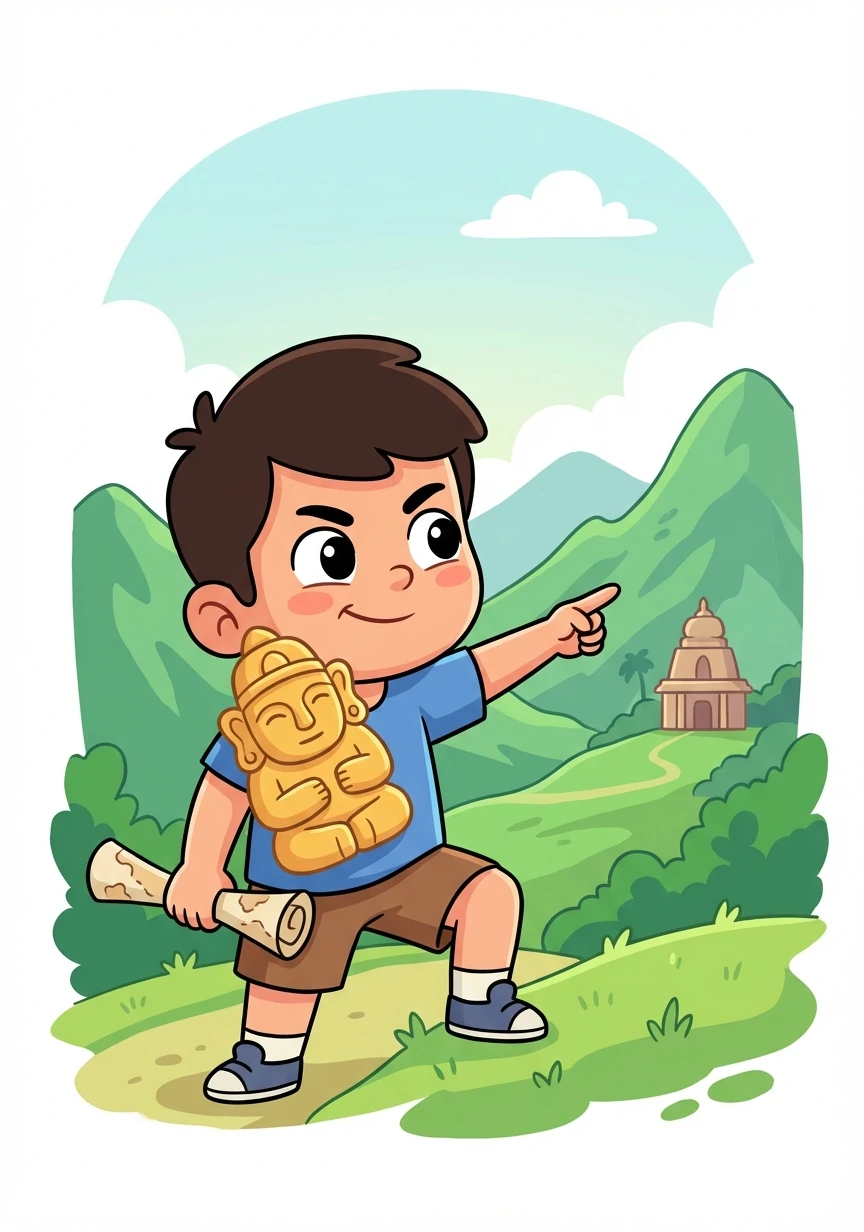 Manu realizes the idol needs to be returned to its rightful place – the ancient temple deep within the Western Ghats.