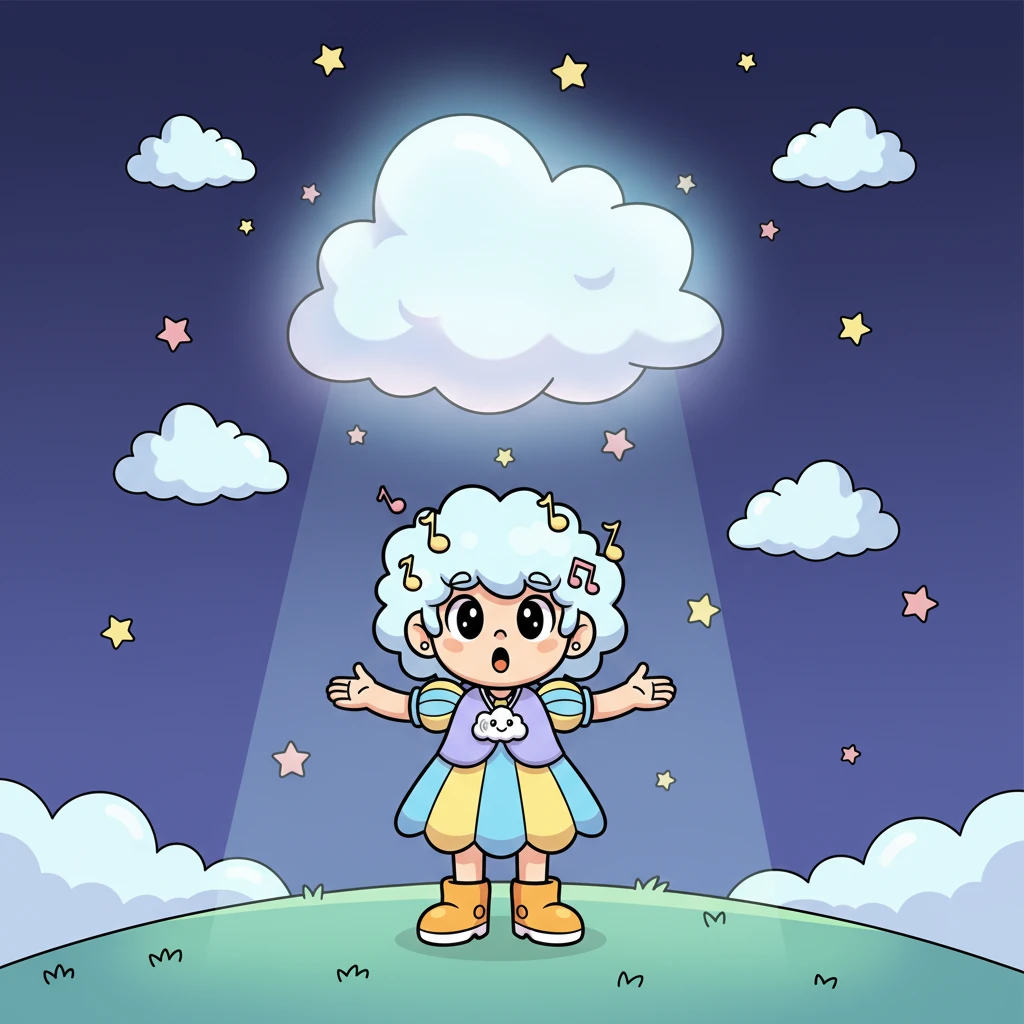 Isang gabi, habang nakatingala si Lira, napansin niya ang isang kakaibang ulap sa pagitan ng mga bituin. Hindi ito gumagalaw tulad ng iba; sa halip, dahan-dahan itong bumababa, tila humihinga at lumalawak na parang isang higanteng nilalang na gawa sa bulak.