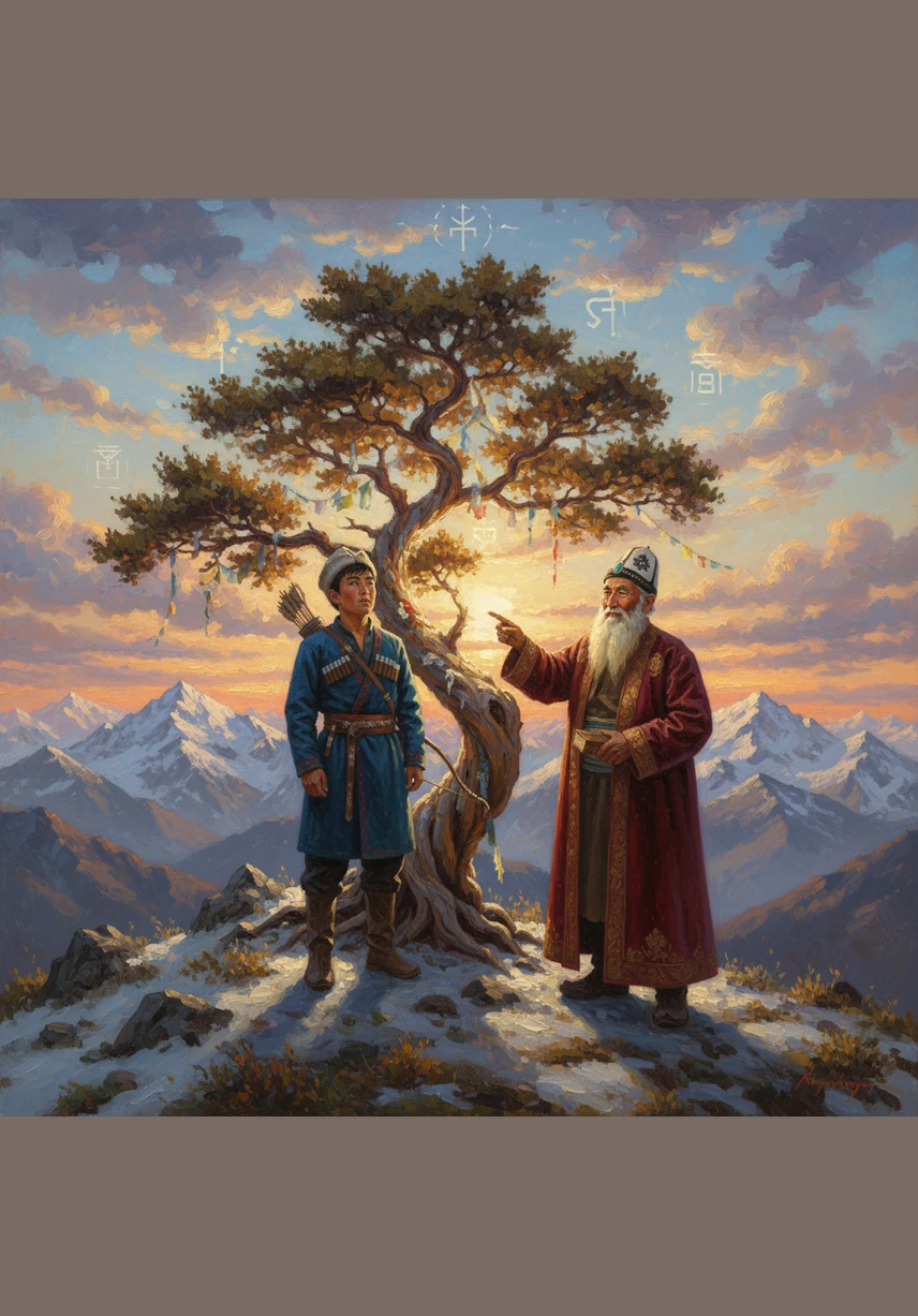 Акыры ал эң бийик чокудагы байыркы касиеттүү арчага жетет. Бул жер уңгу жолдун туу чокусу жана жаңы жашоонун башаты болгон ыйык жер катары Асылбектин көзүн ачат.